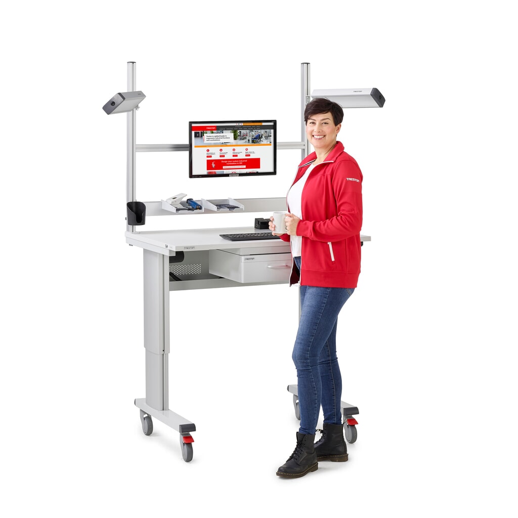 Immagine del prodotto n. 5: TRESTON Tavolo da lavoro, tipo WB, regolabile in altezza, manuale, LxP 1.073 x 800 mm