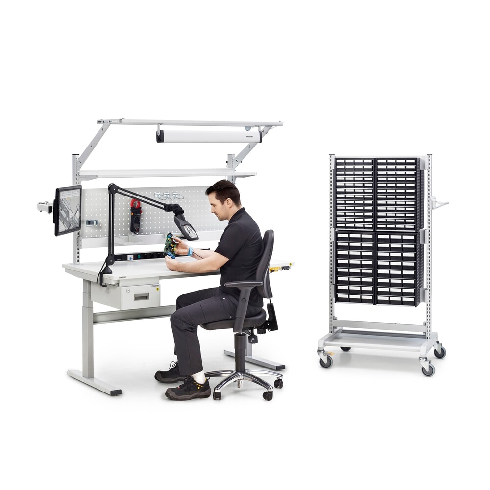 Immagine del prodotto n. 4: Tavolo da lavoro TRESTON TED, ESD, regolabile elettricamente in altezza, AxLxP 630-1.270 x 900 x 800 mm