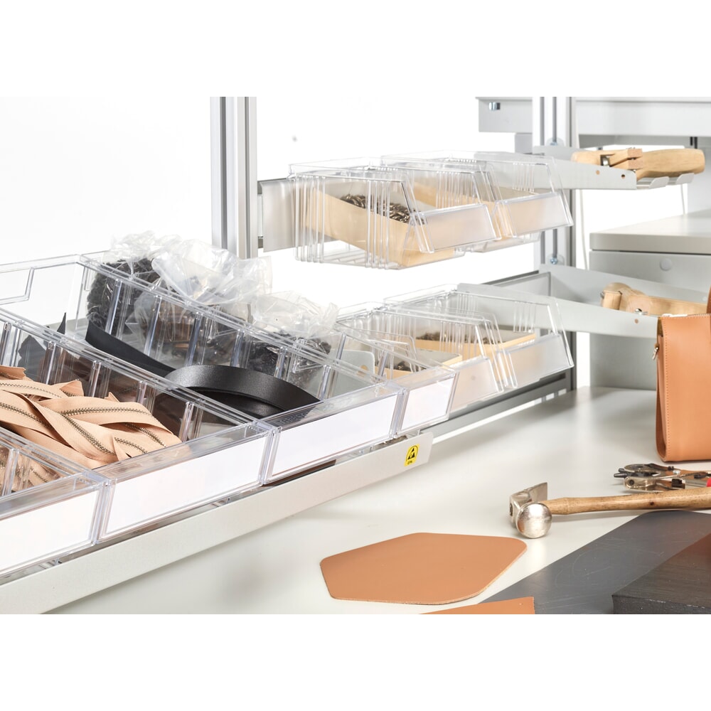 Immagine del prodotto n. 6: contenitori a bocca di lupo TRESTON in polistirolo, etichette incluse, HxBxT 82 x 92 x 300 mm