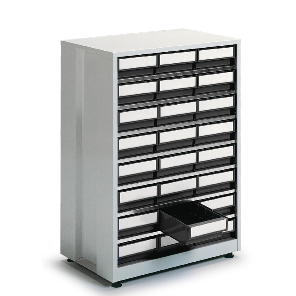 Cassettiera, 24 cassetti, grigio Immagine del prodotto: Cassettiera, 24 cassetti, grigio