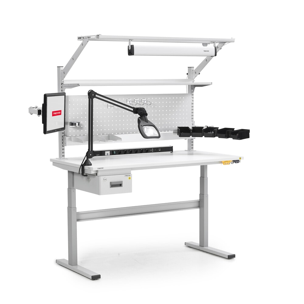 Immagine del prodotto n. 3: Tubi griglia per tavolo da lavoro TRESTON TED, con flangia, altezza 790 mm, 2 pz./SU