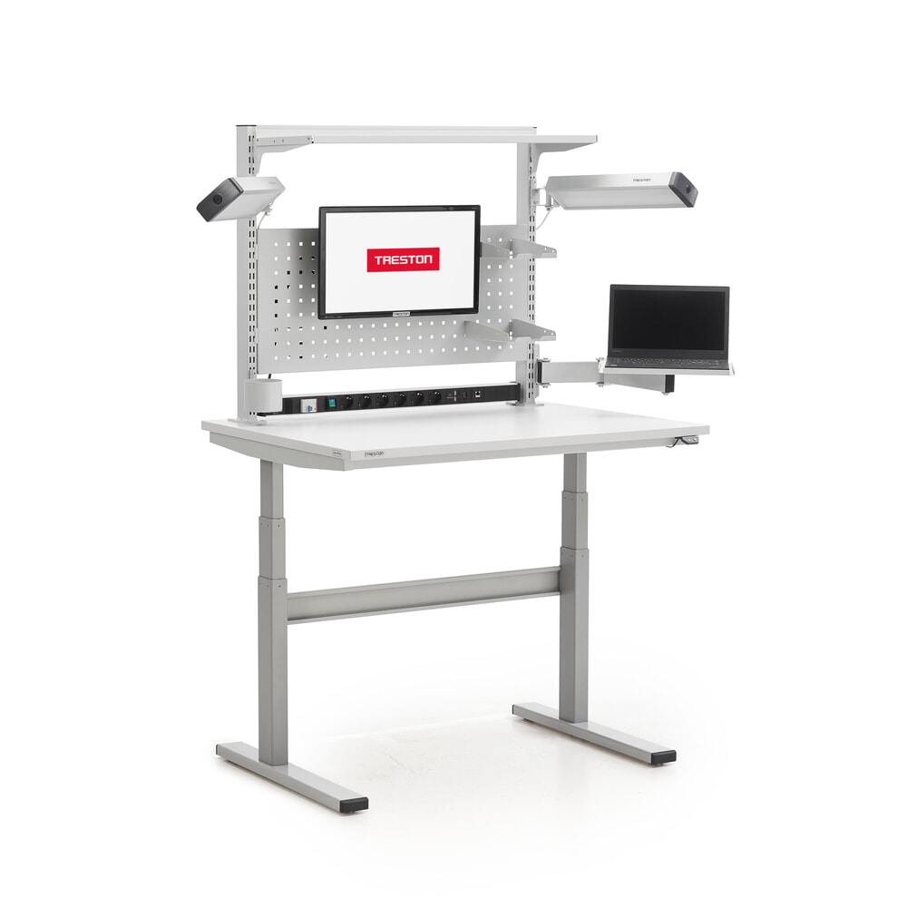 Immagine del prodotto n. 4: Tubi griglia per tavolo da lavoro TRESTON TED, con flangia, altezza 790 mm, 2 pz./SU