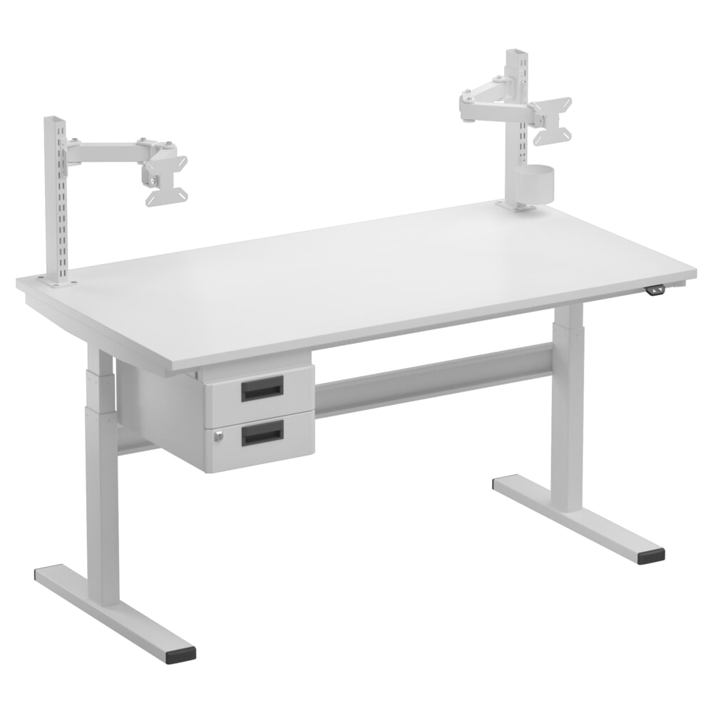 Immagine del prodotto n. 4: Tubi griglia per tavolo da lavoro TRESTON TED, con flangia, altezza 400 mm, 2 pz./SU