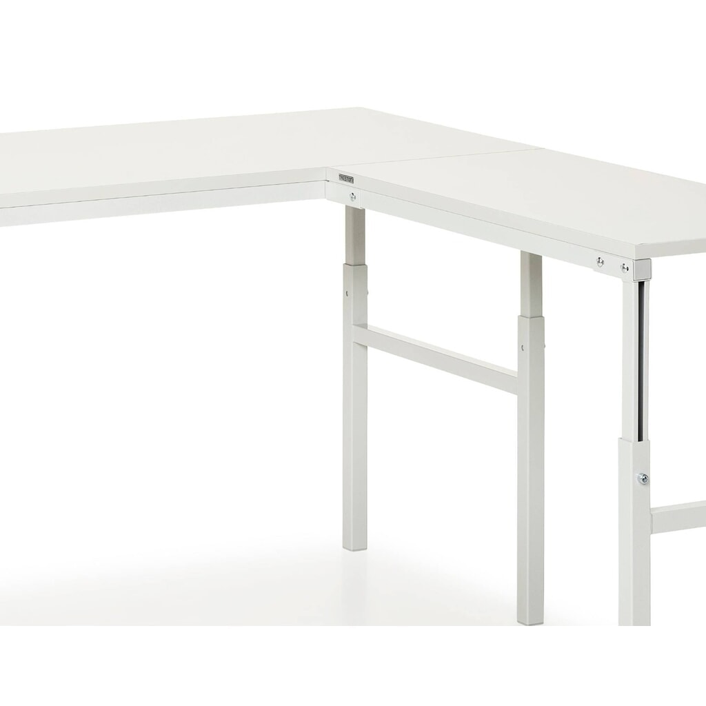 Tavolo angolare componibile per sistema postazione di lavoro, regolabile in altezza, portata 150 kg, LxP 1.200 x 700 mm Immagine del prodotto n. 3: Tavolo angolare componibile per sistema postazione di lavoro, regolabile in altezza, portata 150 kg, LxP 1.200 x 700 mm