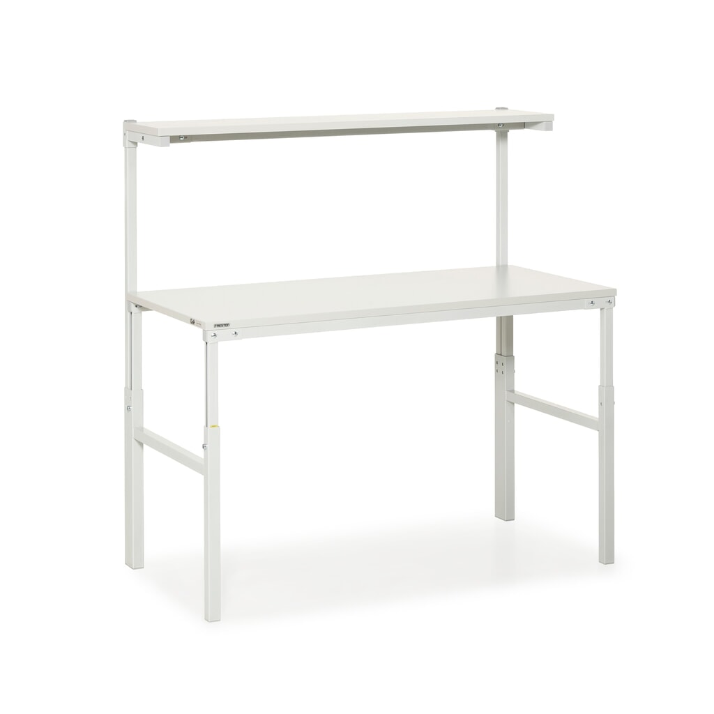 Immagine del prodotto: Tavolo da lavoro TRESTON con ripiano, regolabile in altezza, portata 300 kg, LxP 1.500 x 700 mm