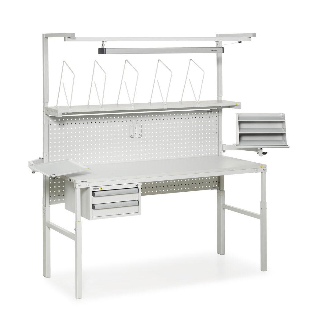 Immagine del prodotto n. 4: Tavolo da lavoro TRESTON con ripiano, regolabile in altezza, portata 300 kg, LxP 1.800 x 700 mm