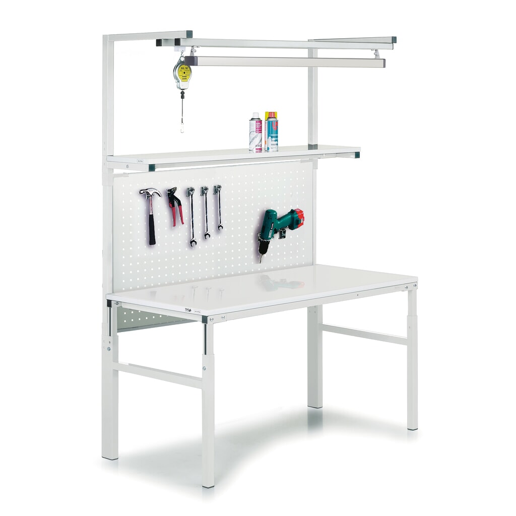 Tavolo da lavoro TRESTON con ripiano, regolabile in altezza, portata 300 kg, LxP 1.500 x 900 mm Immagine del prodotto n. 6: Tavolo da lavoro TRESTON con ripiano, regolabile in altezza, portata 300 kg, LxP 1.500 x 900 mm