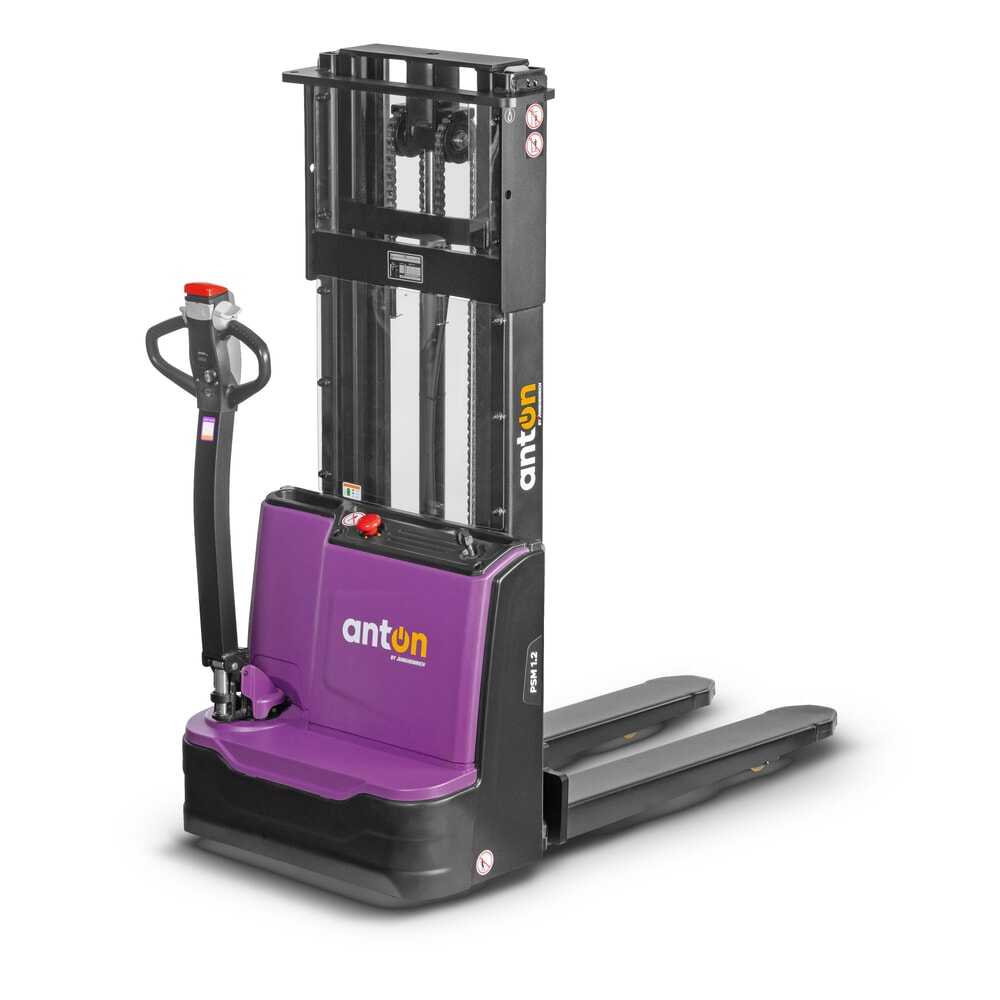 Immagine del prodotto: AntOn by Jungheinrich stoccatore elettrico PSM 1.2 con doppio montante telescopico, portata 1200 kg, altezza di sollevamento 2522 mm
