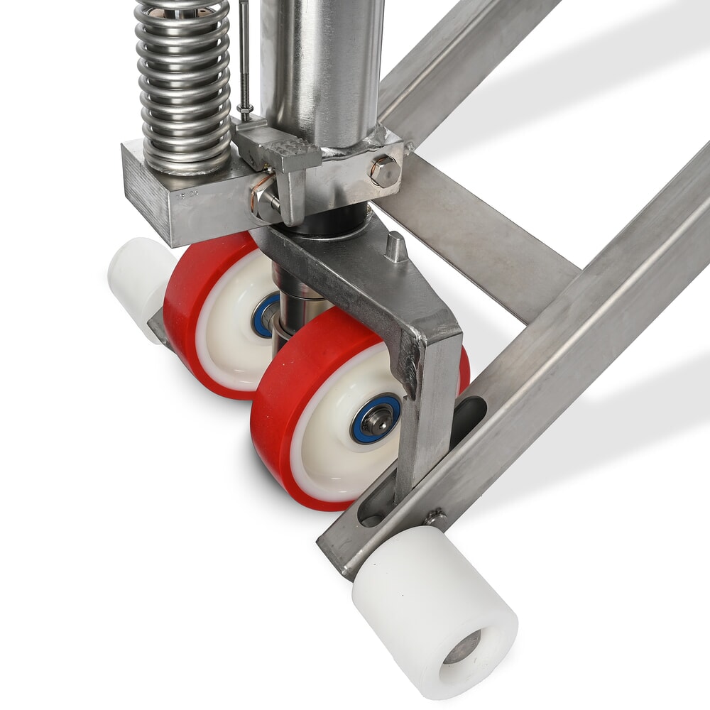 Immagine del prodotto n. 7: Transpallet a pantografo in acciaio inox Ameise® PTM 1.0 Scissor INOX, portata 1.000 kg, lunghezza forche 1.200 mm, nylon