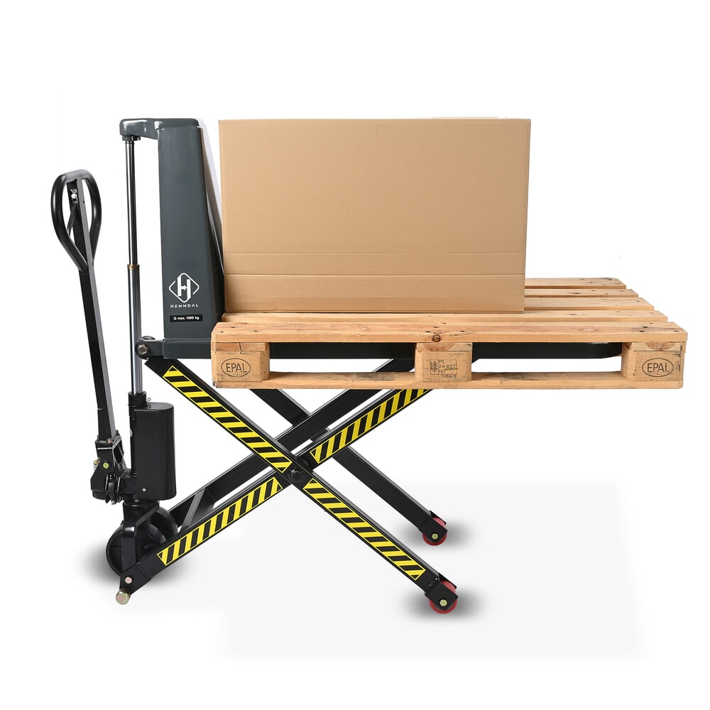 Immagine del prodotto n. 11: Transpallet a pantografo HEMMDAL PTM 1.0 Scissor, portata 1.000 kg, lunghezza forche 1.150 mm, poliuretano, rullo singolo