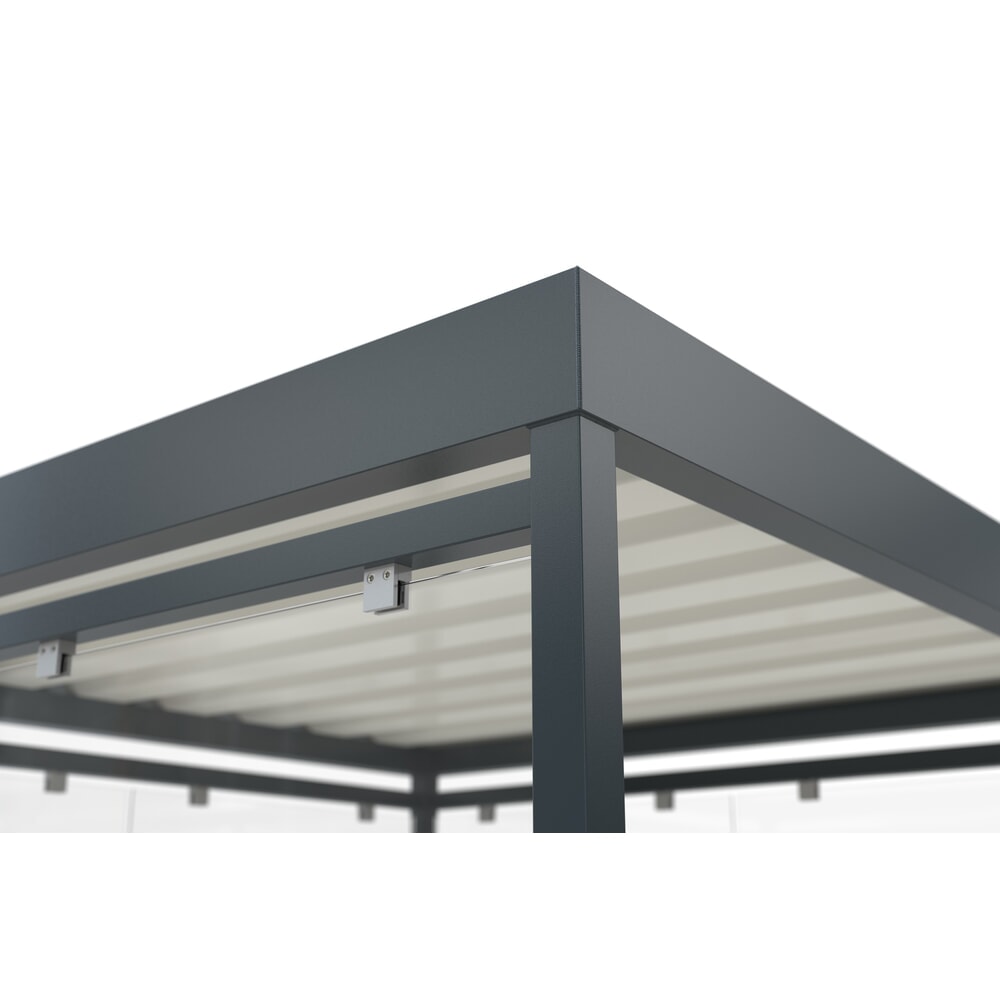 Immagine del prodotto n. 2: wsm® tettoia per biciclette Economy Köln, vetrata ESG, sistema di parcheggio 2502 XBF, kit, per 4 biciclette, AxLxP 2440 mm x 3180 mm x 2165 mm