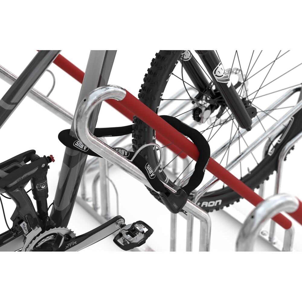 Immagine del prodotto n. 5: wsm® tettoia per biciclette Economy Köln, vetrata ESG, sistema di parcheggio 2502 XBF, kit, per 4 biciclette, AxLxP 2440 mm x 3180 mm x 2165 mm