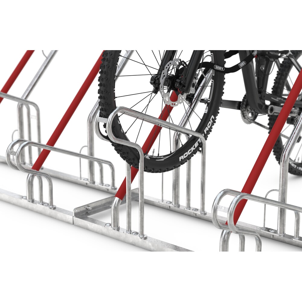 Immagine del prodotto n. 6: wsm® tettoia per biciclette Economy Köln, vetrata ESG, sistema di parcheggio 2502 XBF, kit, per 4 biciclette, AxLxP 2440 mm x 3180 mm x 2165 mm