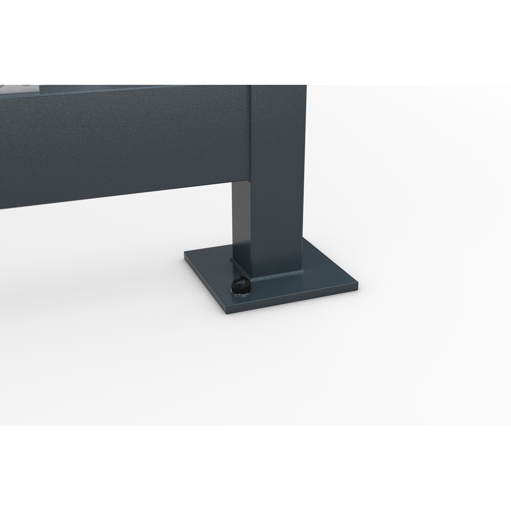 Immagine del prodotto n. 9: wsm® tettoia per biciclette Economy Köln, vetrata ESG, sistema di parcheggio 2502 XBF, kit, per 4 biciclette, AxLxP 2440 mm x 3180 mm x 2165 mm