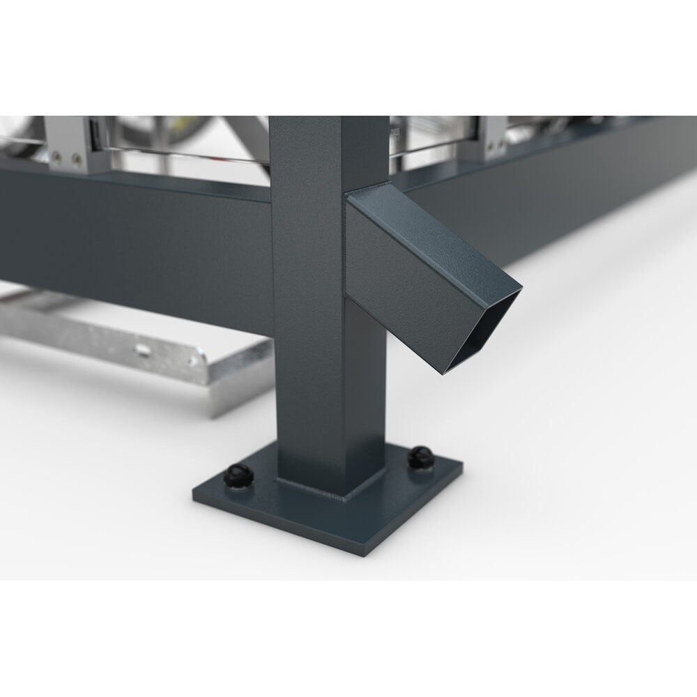 Immagine del prodotto n. 10: wsm® tettoia per biciclette Economy Köln, vetrata ESG, sistema di parcheggio 2502 XBF, kit, per 4 biciclette, AxLxP 2440 mm x 3180 mm x 2165 mm