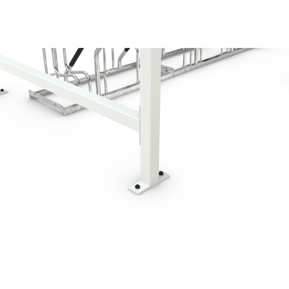 Immagine del prodotto n. 7: wsm® tettoia per biciclette Leipzig, tetto piano con attica, per 8 biciclette