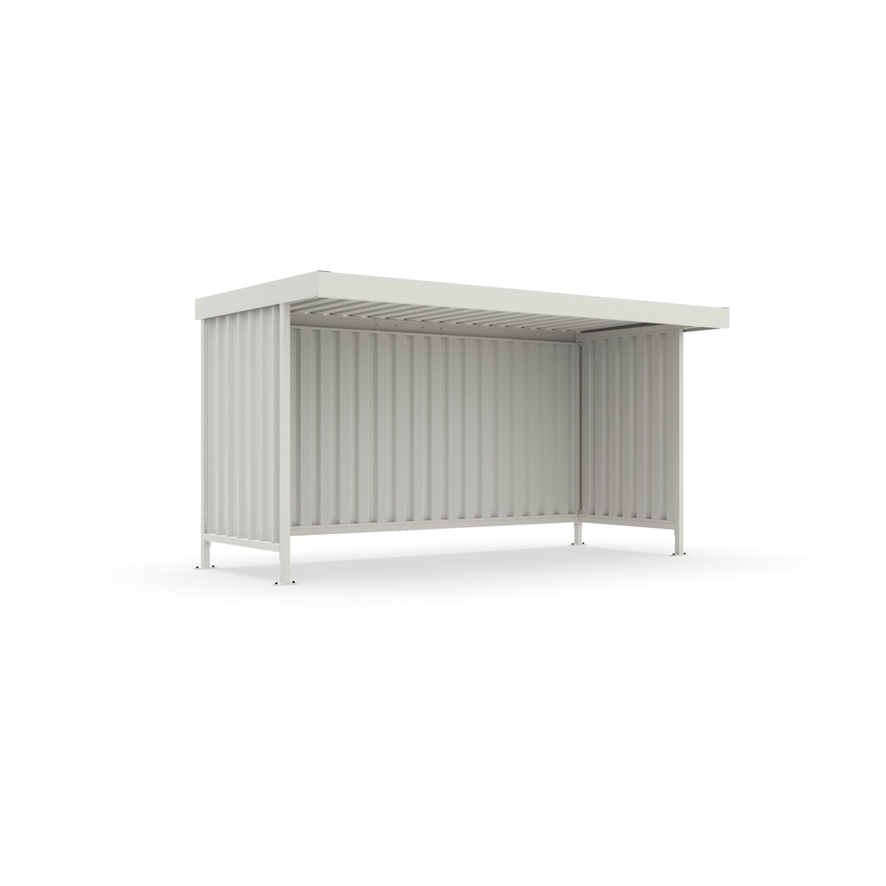Immagine del prodotto n. 8: wsm® tettoia per biciclette Leipzig, tetto piano con attica, per 8 biciclette