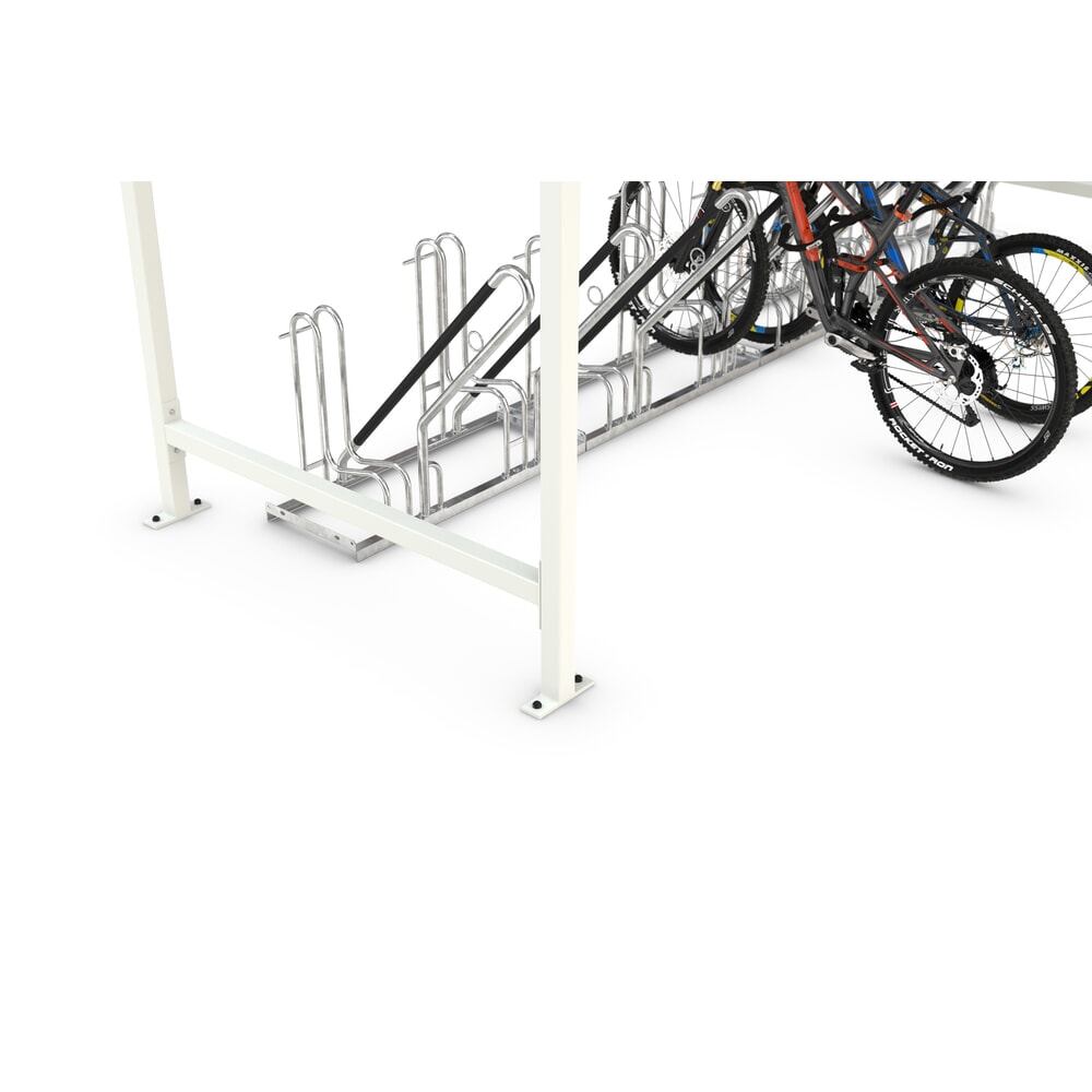 Immagine del prodotto n. 11: wsm® tettoia per biciclette Leipzig, tetto piano con attica, per 8 biciclette