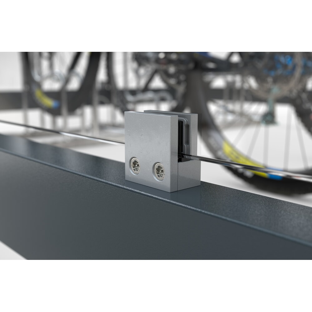 Immagine del prodotto n. 9: wsm® tettoia per biciclette Professional Köln, vetrata ESG, illuminazione integrata, kit, per 6 biciclette, AxLxP 2440 mm x 3180 mm x 2165 mm