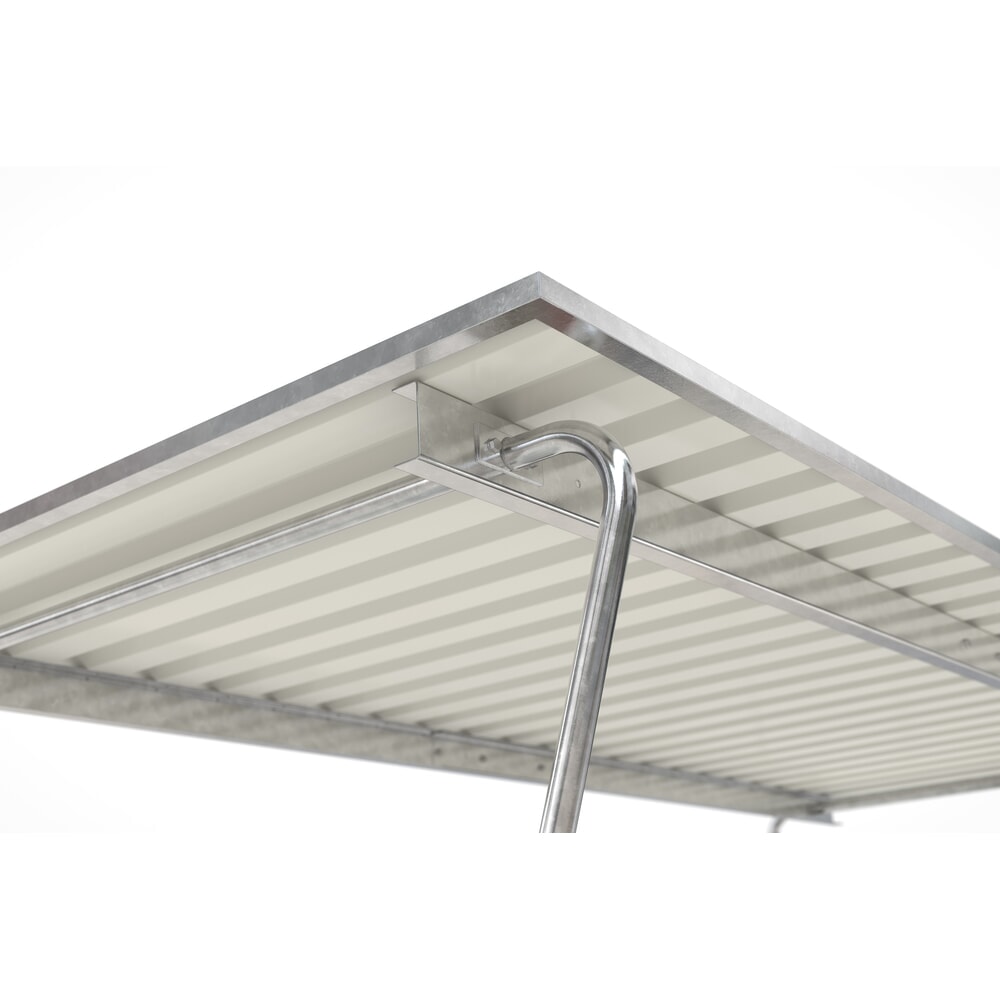 Immagine del prodotto n. 4: wsm® tettoia per biciclette Siegen, tetto monofalda con lamiera trapezoidale, per 8 biciclette