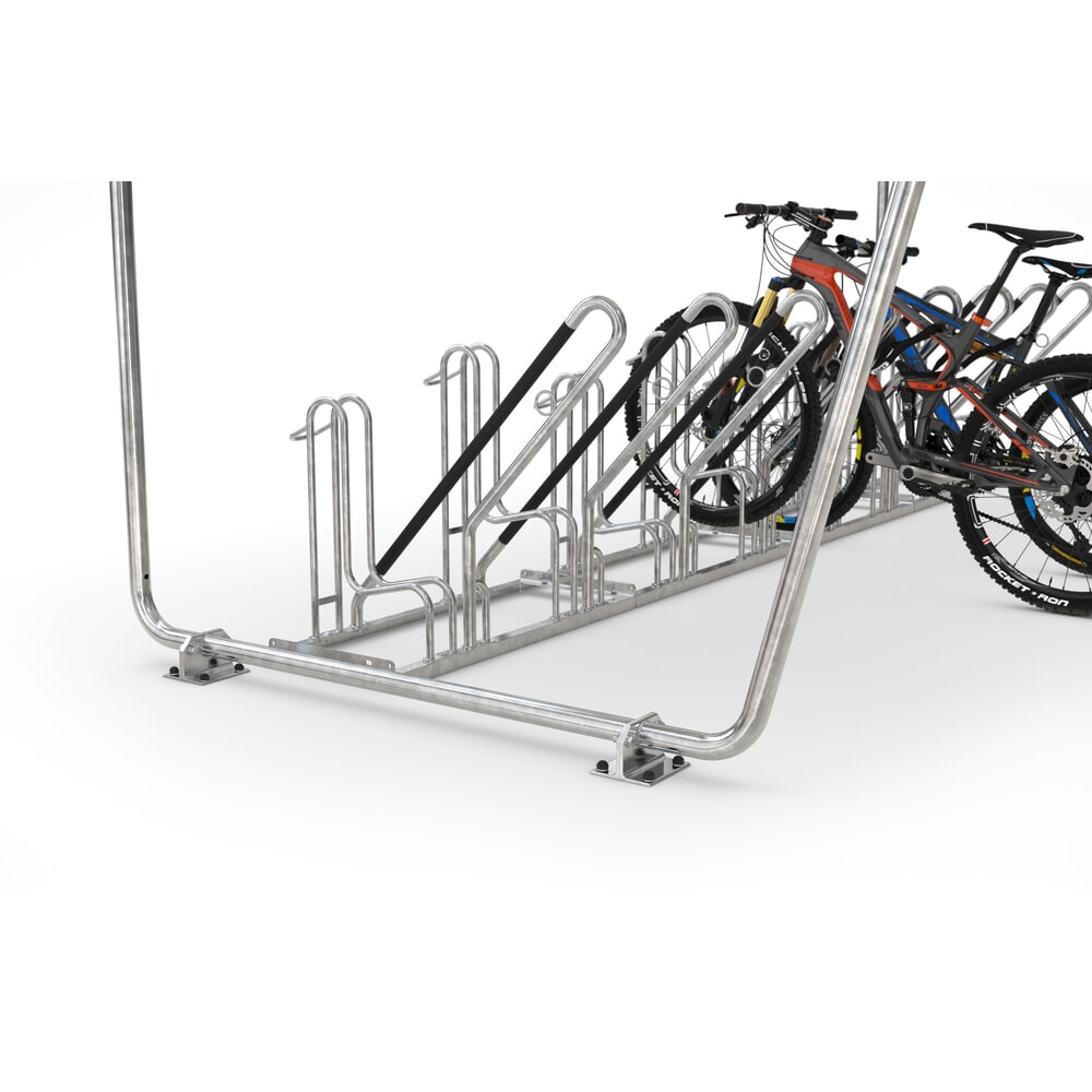 Immagine del prodotto n. 6: wsm® tettoia per biciclette Siegen, tetto monofalda con lamiera trapezoidale, per 8 biciclette