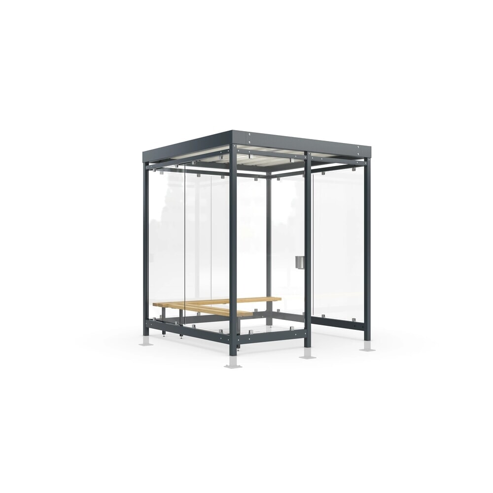 Immagine del prodotto n. 1: wsm® rifugio per fumatori Professional Köln, vetrata ESG, illuminazione integrata, kit, AxLxP 2440 mm x 2165 mm x 2165 mm