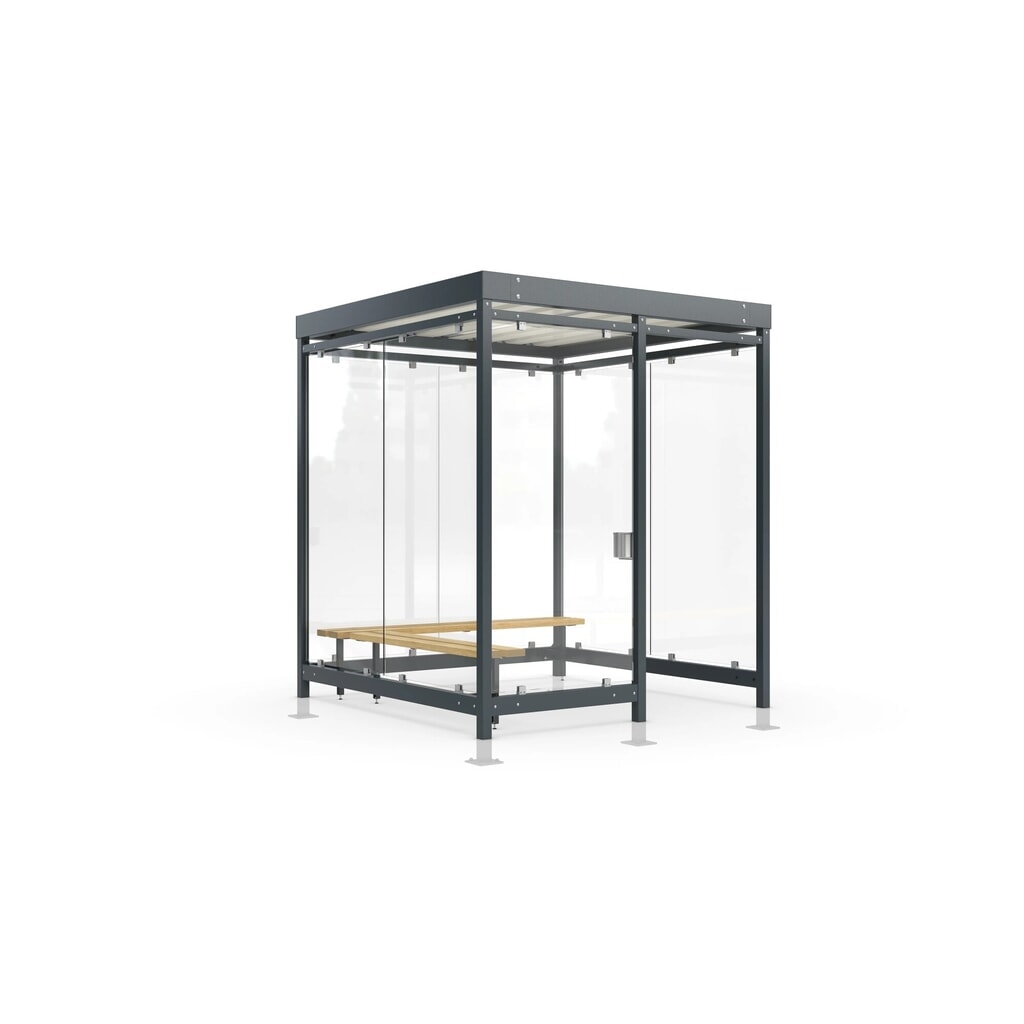 wsm® rifugio per fumatori Professional Köln, vetrata ESG, illuminazione integrata, kit, AxLxP 2440 mm x 2165 mm x 2165 mm Immagine del prodotto: wsm® rifugio per fumatori Professional Köln, vetrata ESG, illuminazione integrata, kit, AxLxP 2440 mm x 2165 mm x 2165 mm