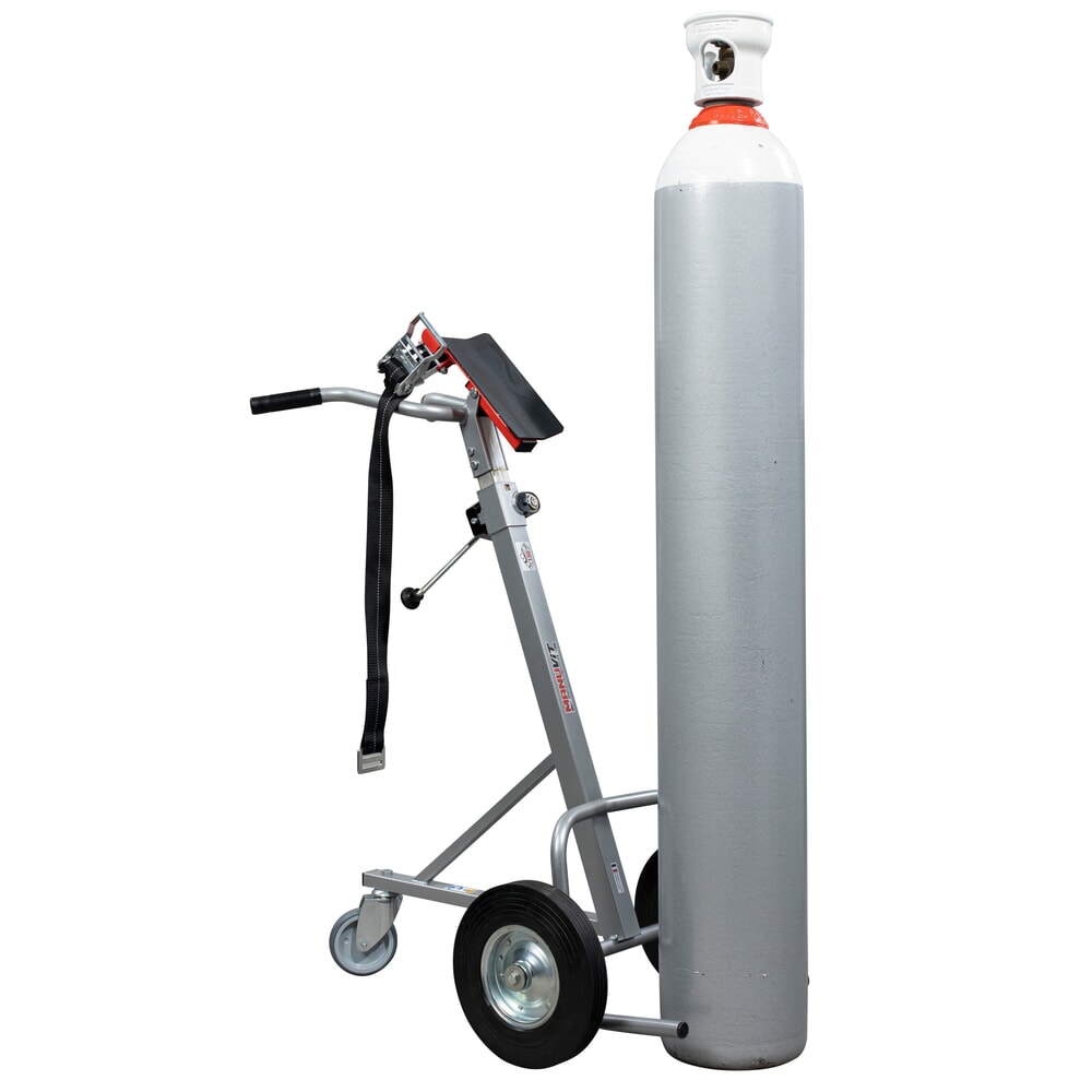 Immagine del prodotto n. 3: Manuvit carrello per bombole di gas con argano, cinghia, portata 150 kg, diametro bombola fino a 300 mm