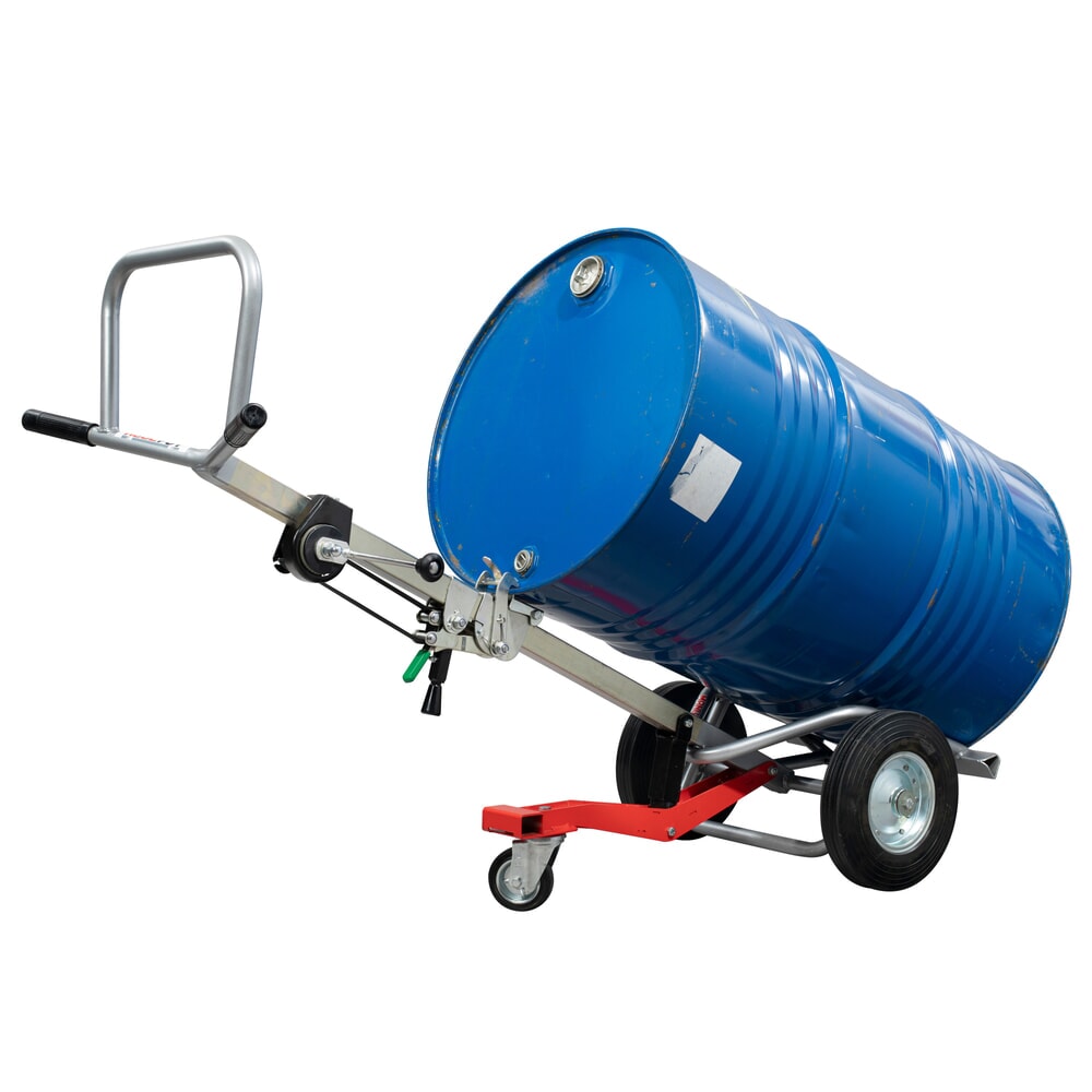 Immagine del prodotto n. 4: Manuvit carrello per fusti con argano di sollevamento, per fusti in metallo e plastica, volume 120 l e 220 l