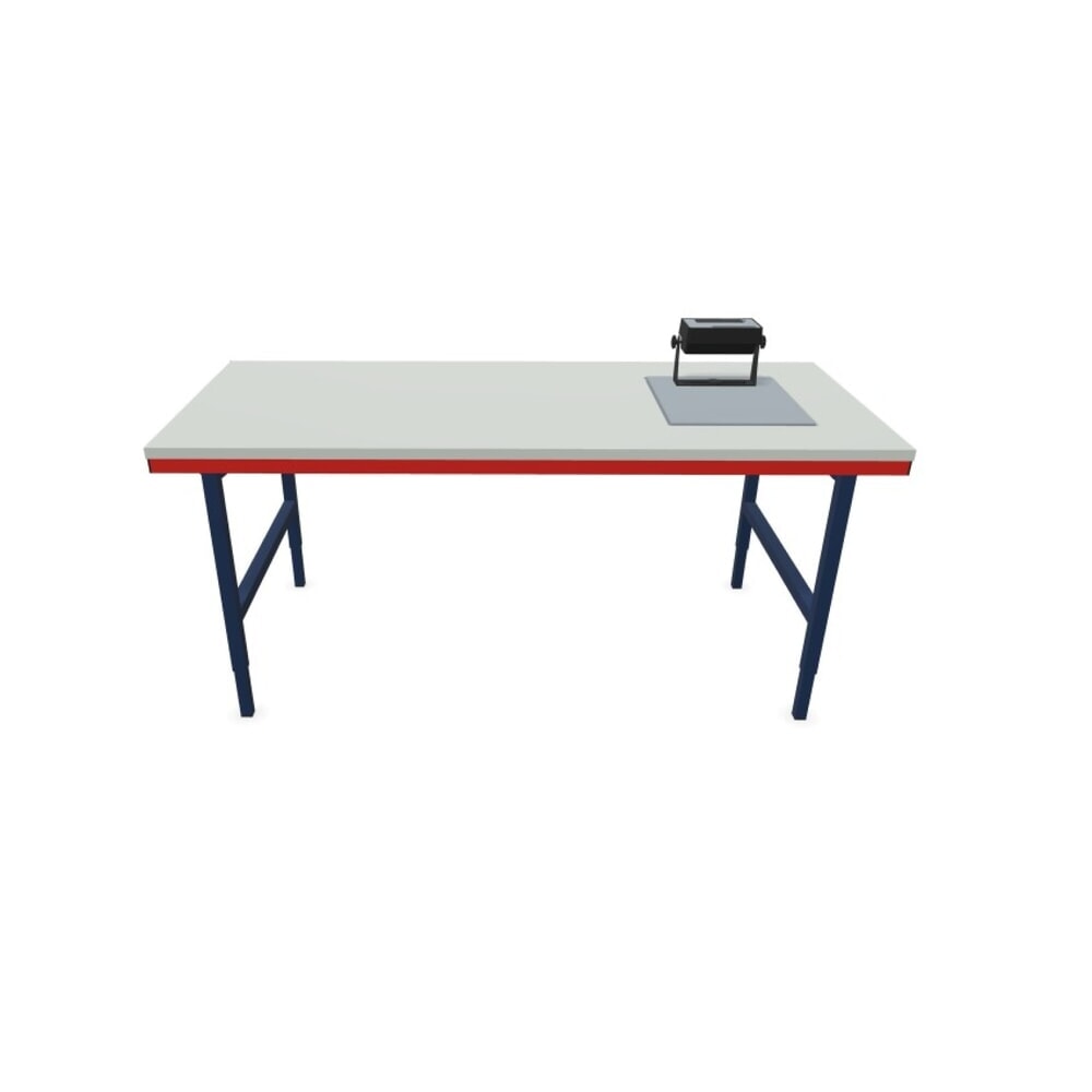 Immagine del prodotto: Rocholz tavolo di confezionamento regolabile manualmente in altezza SYSTEM 2000 con bilancia fino a 60 kg, non omologabile ai fini legali per il commercio, AxLxP 690-960 x 2.000 x 920 mm