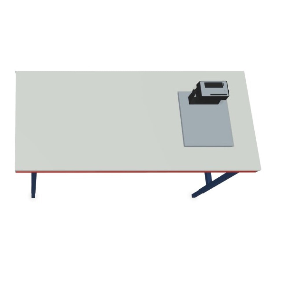 Immagine del prodotto n. 7: Rocholz tavolo di confezionamento regolabile manualmente in altezza SYSTEM 2000 con bilancia fino a 60 kg, non omologabile ai fini legali per il commercio, AxLxP 690-960 x 2.000 x 920 mm