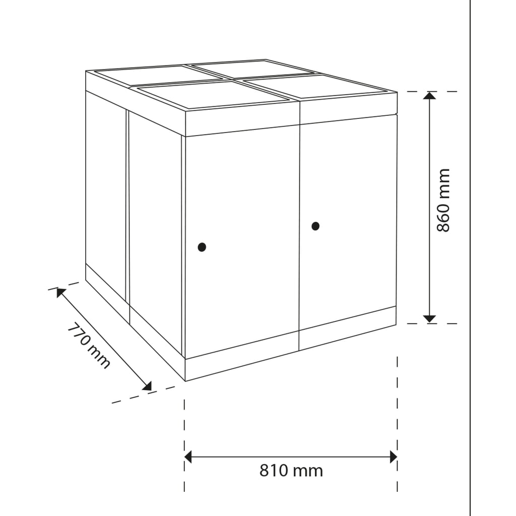 Contenitore per rifiuti riciclabili stumpf®, 4x 30 litri, colorato Immagine del prodotto n. 3: Contenitore per rifiuti riciclabili stumpf®, 4x 30 litri, colorato