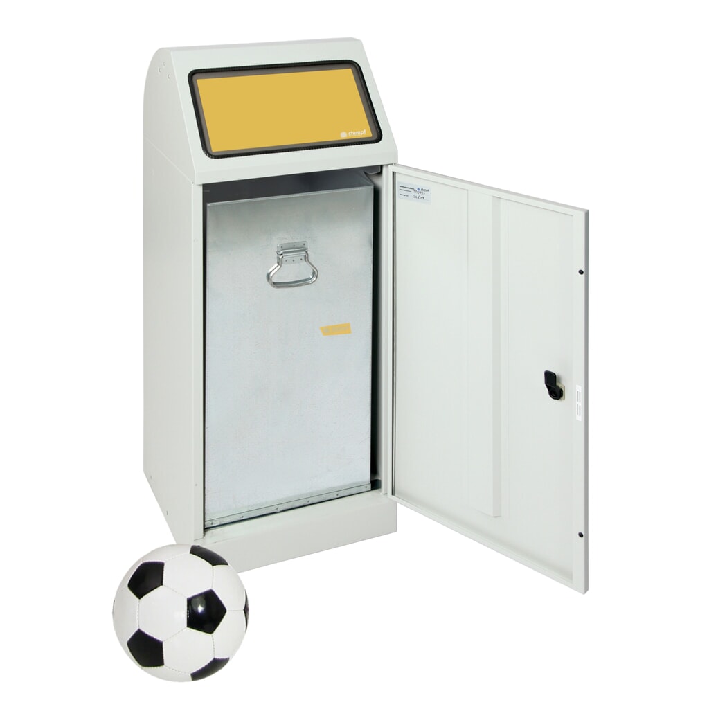 Immagine del prodotto n. 3: Contenitore per materiali riciclabili stumpf®, 70 litri, con sportello basculante e inserto interno