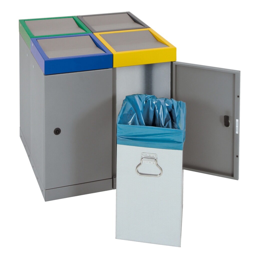 Immagine del prodotto n. 10: Contenitore per rifiuti riciclabili stumpf®, 4x 30 litri, colorato