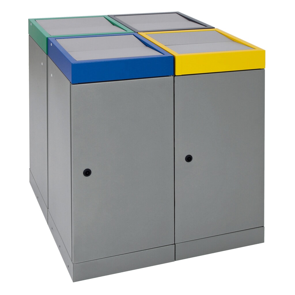 Immagine del prodotto n. 11: Contenitore per rifiuti riciclabili stumpf®, 4x 30 litri, colorato