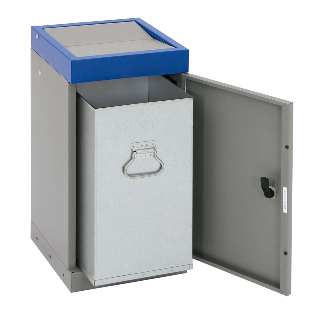 Contenitore per rifiuti riciclabili stumpf®, 1x 30 litri, coperchio blu Immagine del prodotto n. 4: Contenitore per rifiuti riciclabili stumpf®, 1x 30 litri, coperchio blu