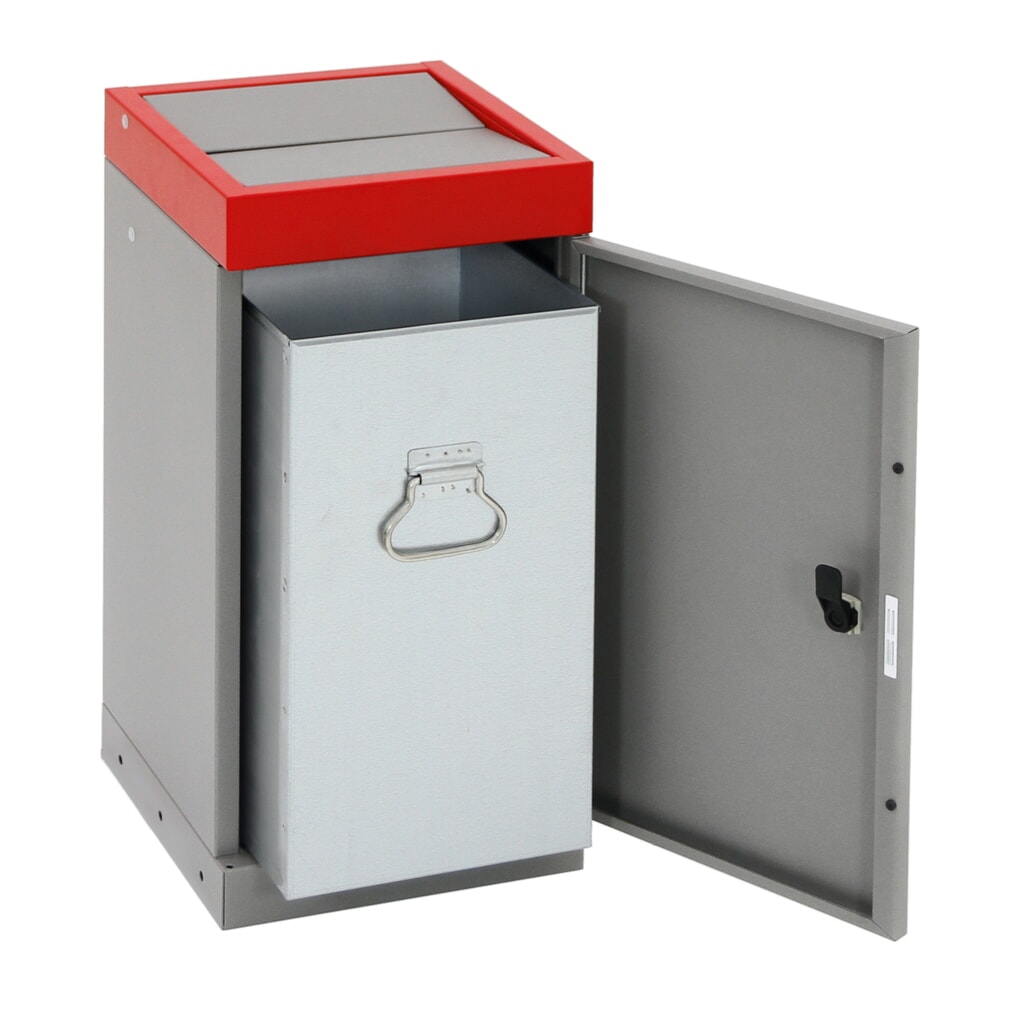 Contenitore per rifiuti riciclabili stumpf®, 1x 70 litri, coperchio rosso Immagine del prodotto n. 4: Contenitore per rifiuti riciclabili stumpf®, 1x 70 litri, coperchio rosso