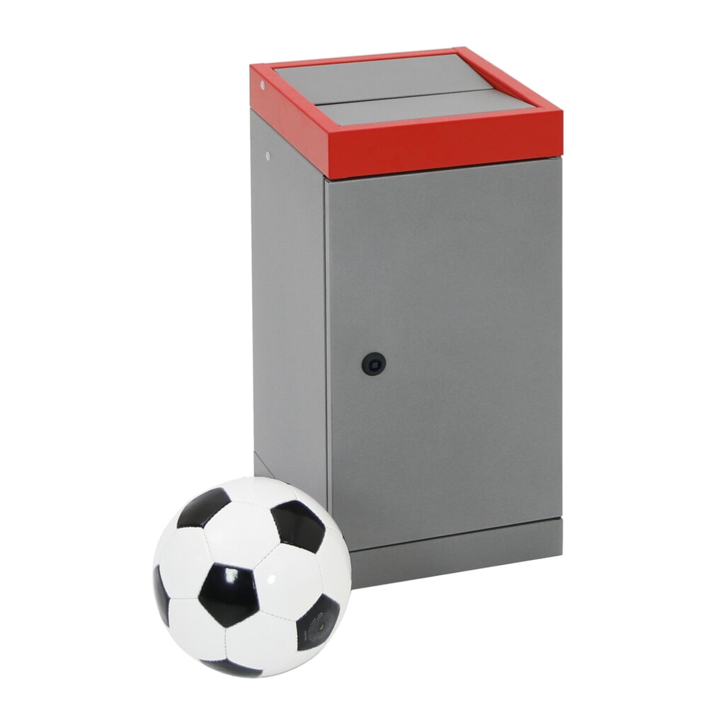 Immagine del prodotto n. 5: Contenitore per rifiuti riciclabili stumpf®, 1x 30 litri, coperchio rosso