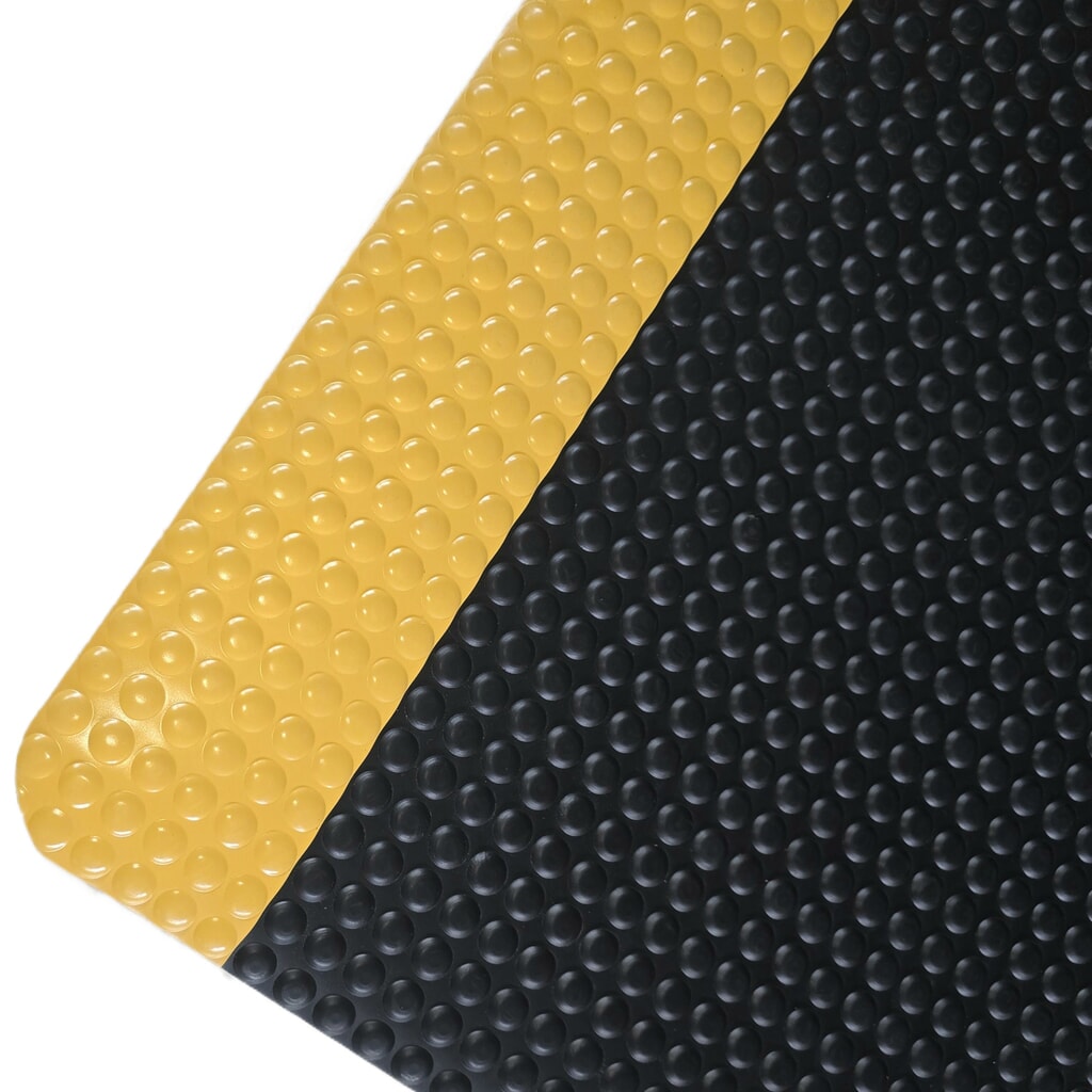 Immagine del prodotto n. 1: Tappetino defaticante Steinbock® ErgoSoft Strong, profilo emisferico, 2 strati, LxL 600 x 1.000 mm, nero/giallo