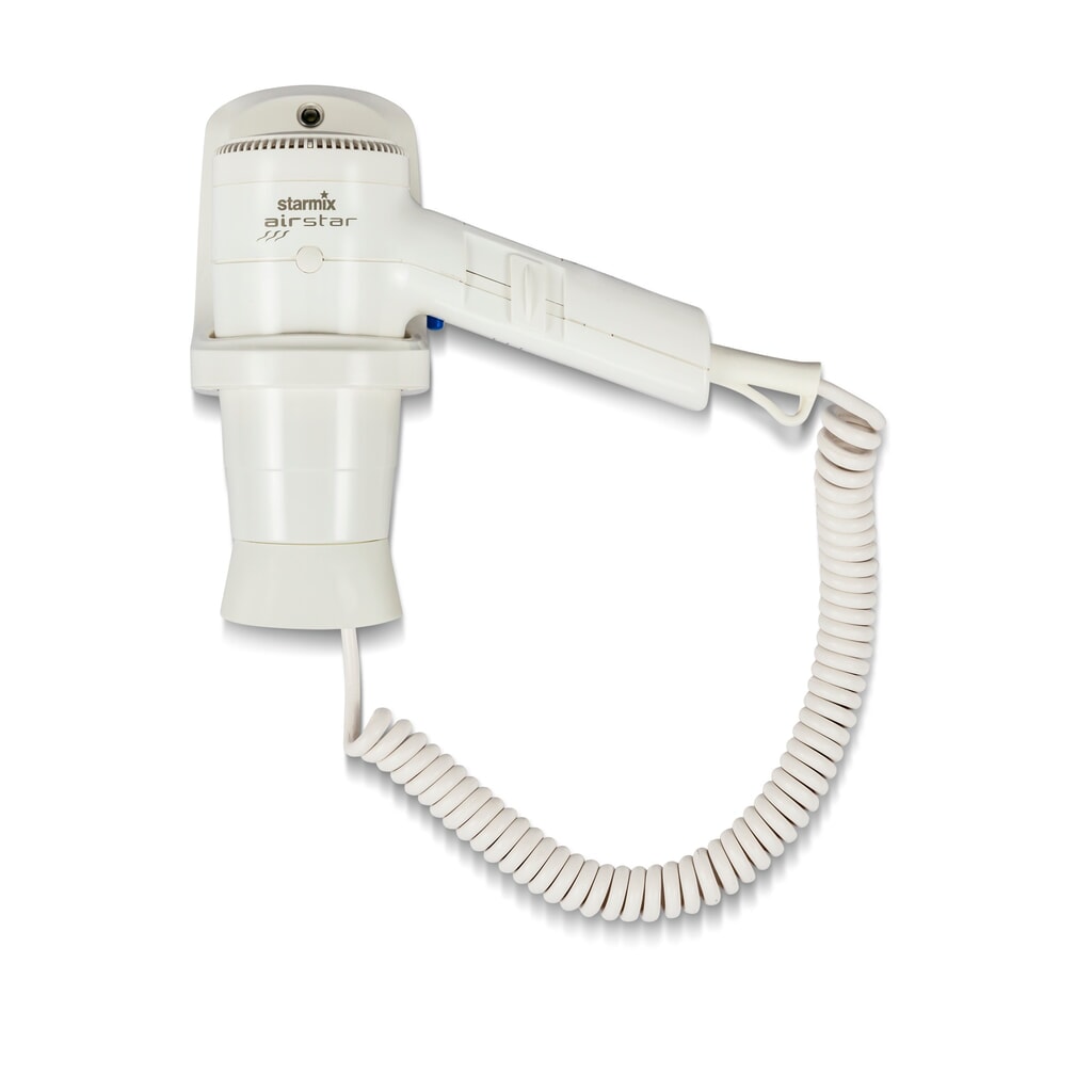 Immagine del prodotto: Asciugacapelli portatile starmix HFTW 12, 1.200 W, incl. supporto da parete, bianco