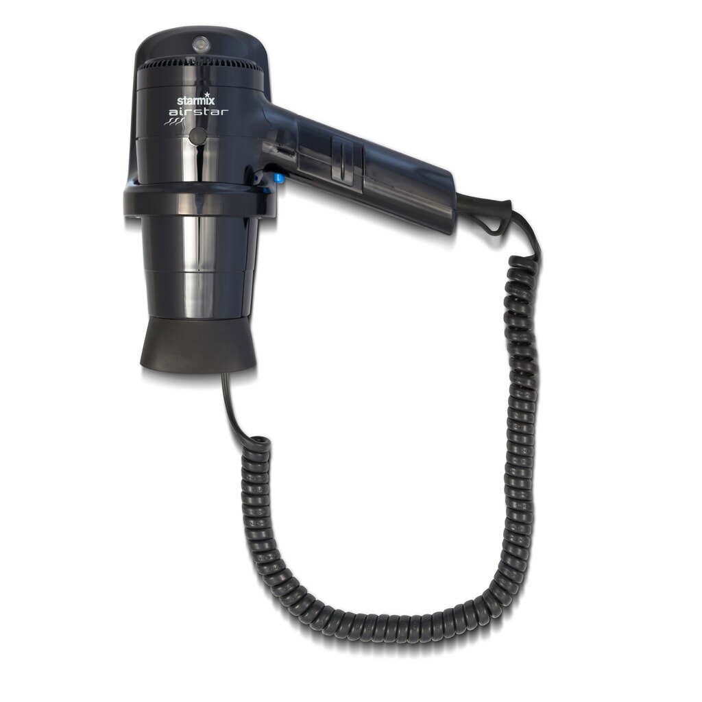 Asciugacapelli portatile starmix HFTW 16, 1.600 W, incl. supporto da parete, nero Immagine del prodotto: Asciugacapelli portatile starmix HFTW 16, 1.600 W, incl. supporto da parete, nero