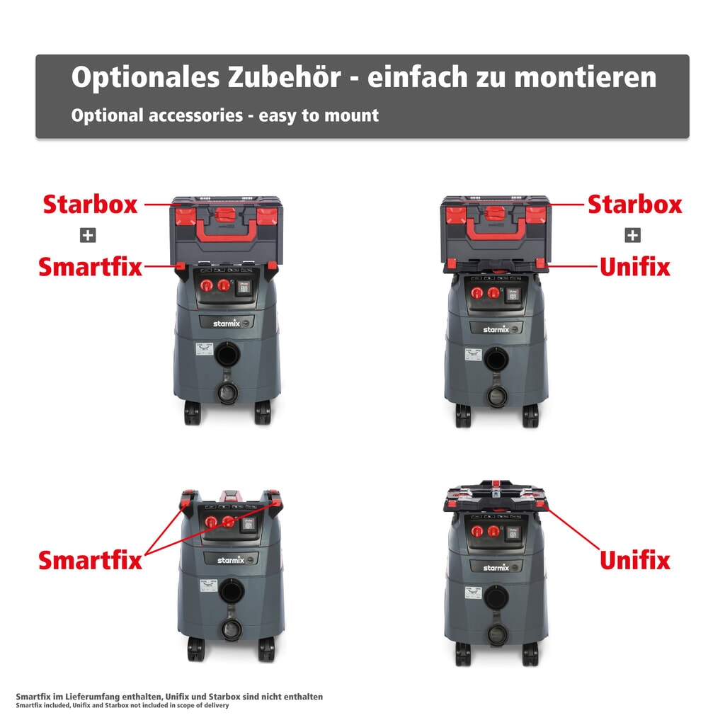 Aspirapolvere industriale starmix iPulse, classe di polveri M, telaio ribaltabile, 1.600 W, 35 l Immagine del prodotto n. 9: Aspirapolvere industriale starmix iPulse, classe di polveri M, telaio ribaltabile, 1.600 W, 35 l