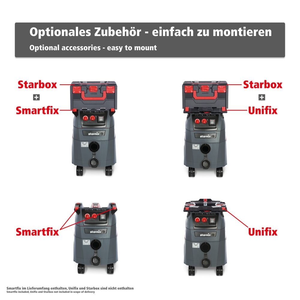 Immagine del prodotto n. 9: Aspirapolvere per liquidi/a secco starmix iPulse, classe di polveri L, telaio anti-ribaltamento, 1.600 W, 35 l