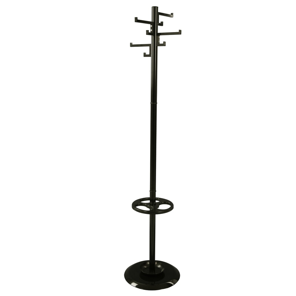 Attaccapanni Porcelain, a piantana, 4 ganci doppi, nero Immagine del prodotto: Attaccapanni Porcelain, a piantana, 4 ganci doppi, nero