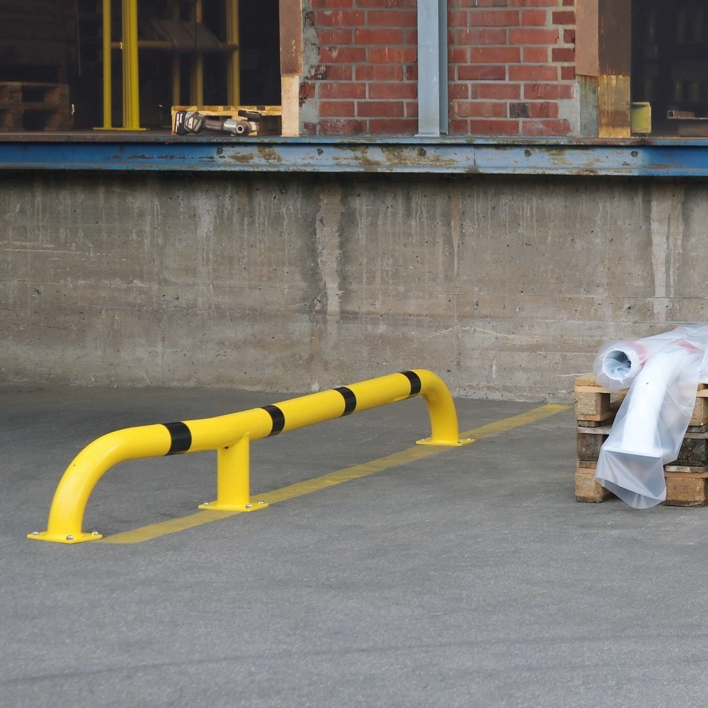 Immagine del prodotto n. 2: Ausilio all'ingresso degli automezzi MORAVIA BLACK BULL, da tassellare con piastre di base, set di 2 staffe, acciaio zincato a caldo, giallo-nero