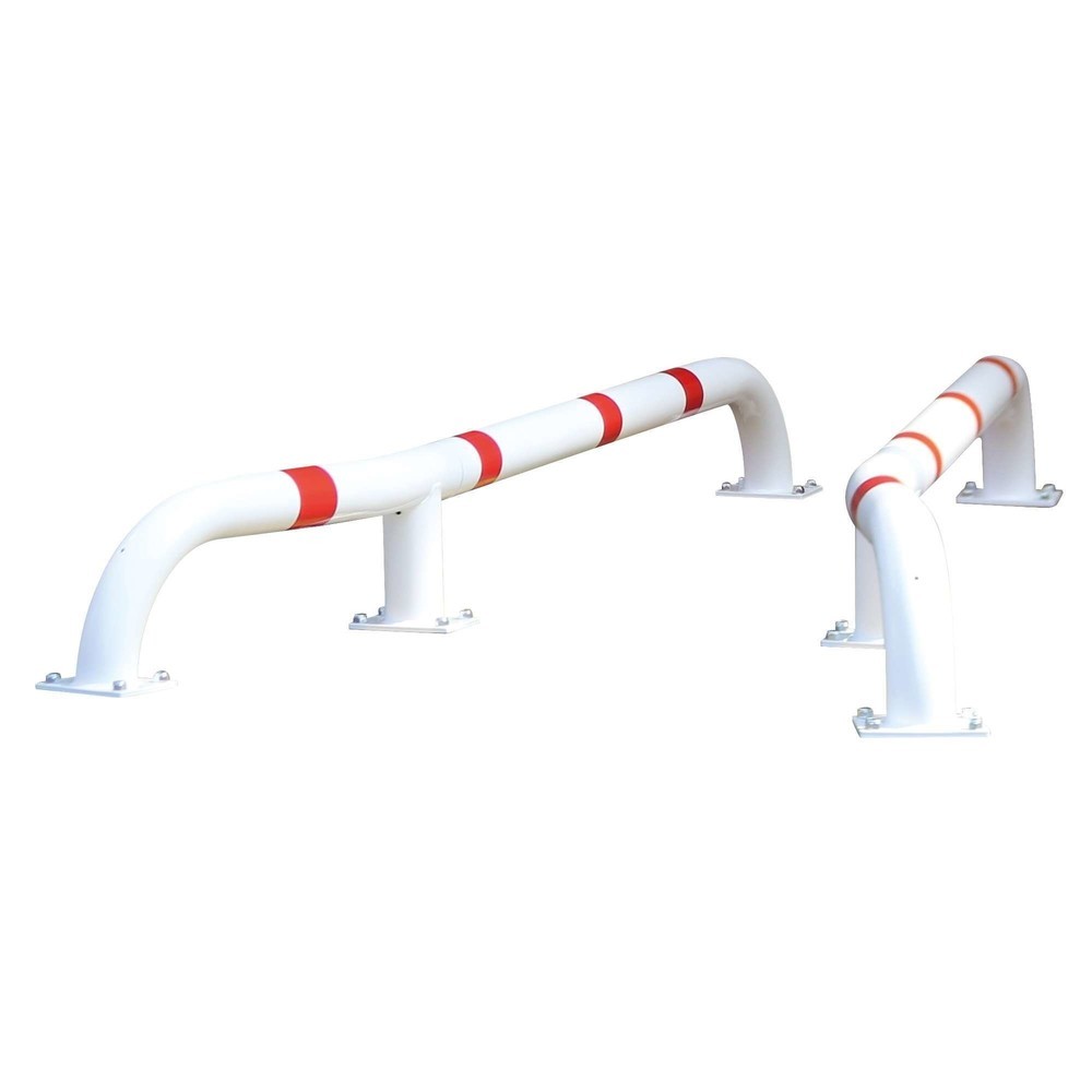 Immagine del prodotto n. 4: Ausilio all'ingresso degli automezzi MORAVIA BLACK BULL, da tassellare con piastre di base, set di 2 staffe, acciaio zincato a caldo, rosso-bianco