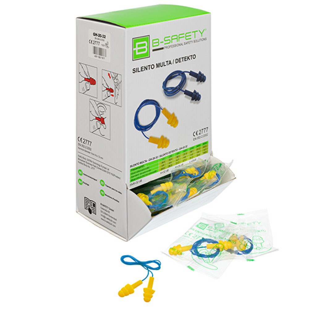 Immagine del prodotto n. 2: B-Safety Tappi auricolari antirumore SILENTO MULTA, riutilizzabili, 100 paia/SU