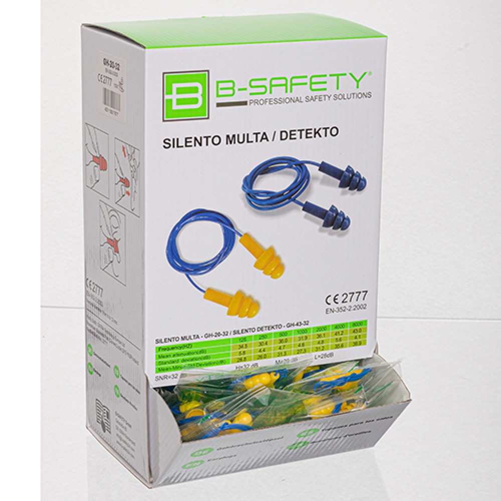 Immagine del prodotto n. 4: B-Safety Tappi auricolari antirumore SILENTO MULTA, riutilizzabili, 100 paia/SU