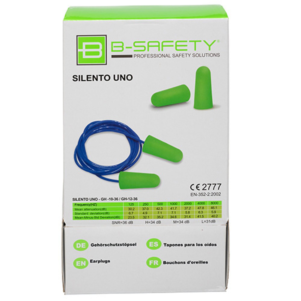 Immagine del prodotto n. 2: B-Safety Tappi auricolari antirumore SILENTO UNO, monouso, 200 paia/SU