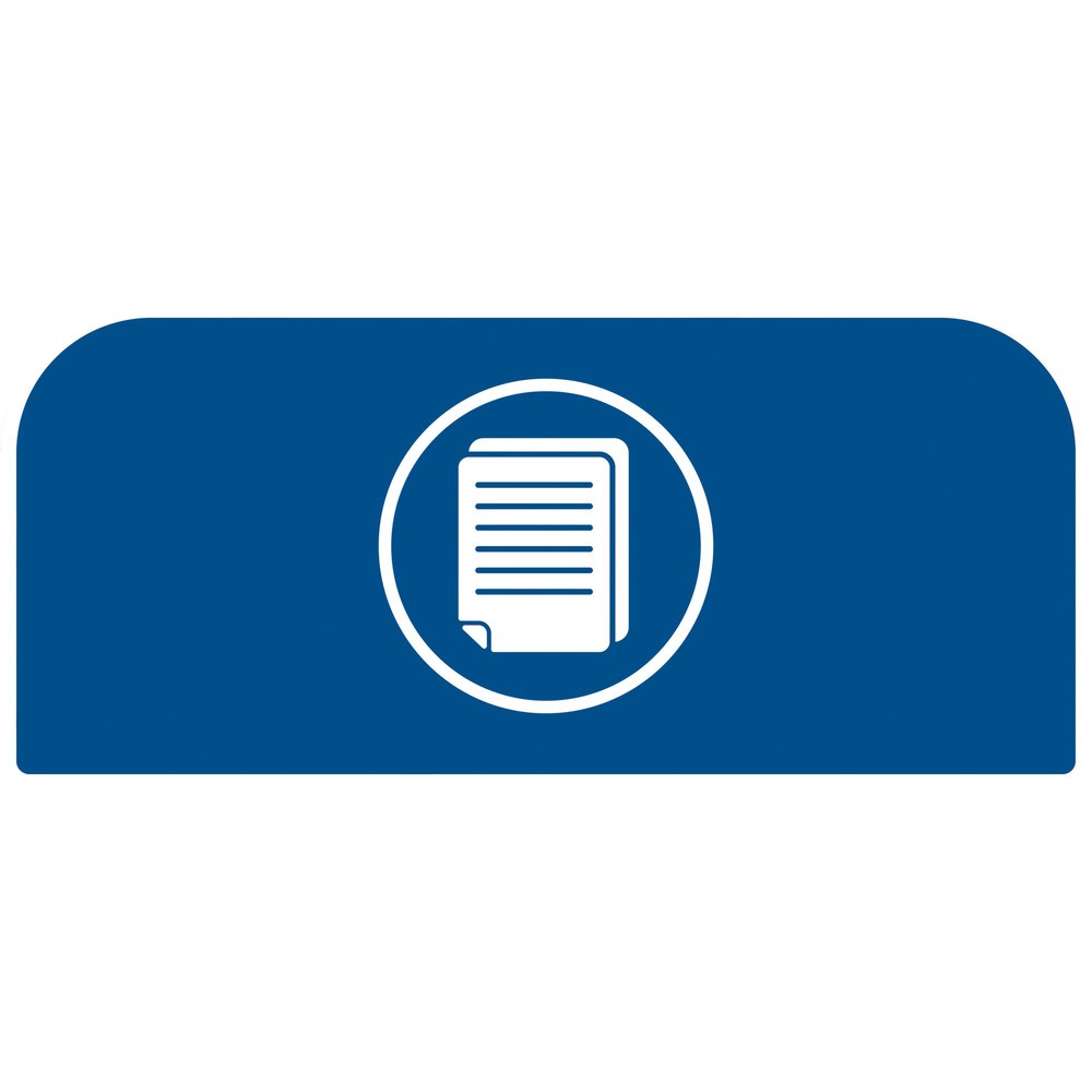 Immagine del prodotto: Bacheca carta per contenitore per rifiuti Rubbermaid® Configure Recycling, 57 litri, blu